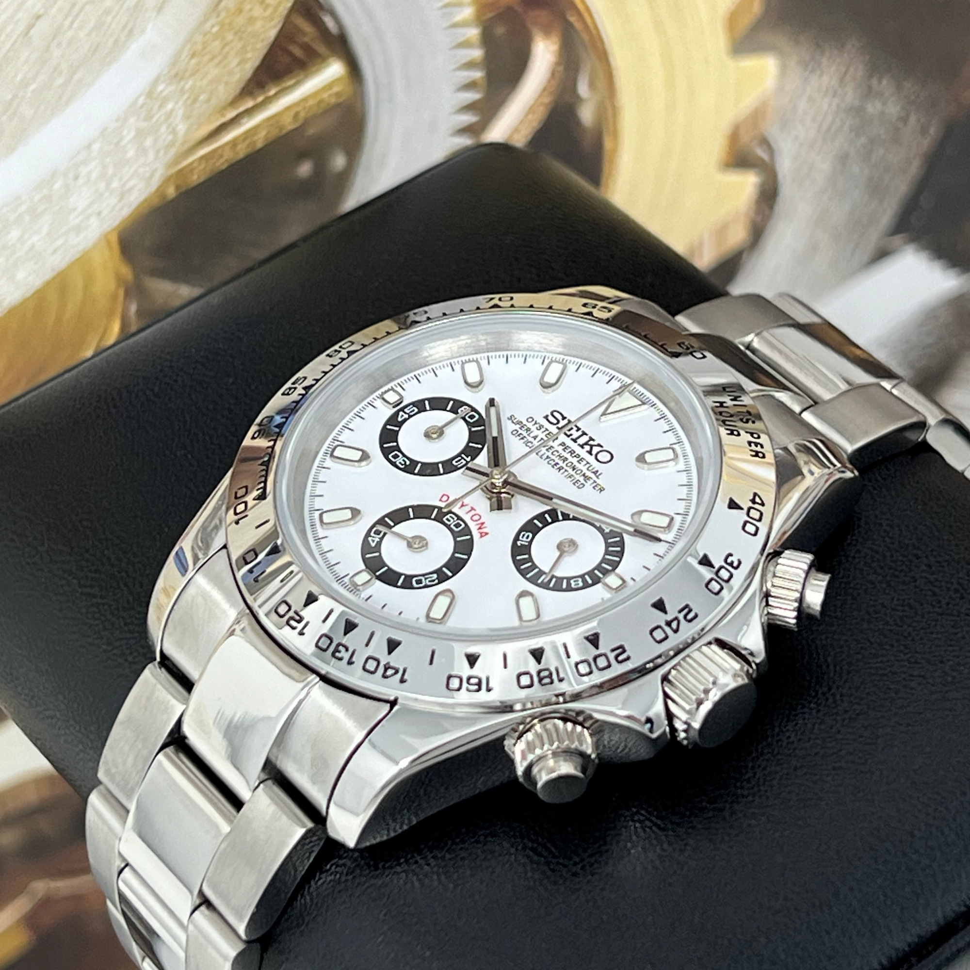 Silver Panda Daytona - Luxury Chronograph | Chrono | Mecaquartz | Mens | Sport Watch | VK63 Quartz | Daytona | Cosmograph