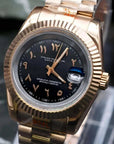 Black Rose Gold Dial with Band
