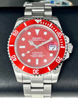 Custom Red Sub Watch | "Iron Man" | Sapphire Crystal | Red Bezel | Red Dial Watch Mod | NH35 Automatic