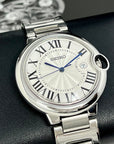 Custom Ballon Bleu Mod | Stainless Steel Watch | 41mm | Classic White Dial | Automatic Watch