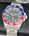 Custom Pepsi - 4 Hand GMT - Blue and Red - with NH34 movement - 41mm - Dual Two Timezone - Automatic Custom Watch - Watch Mod