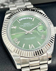 Custom Miyota Day Date Mod | Fluted Bezel | Green Dial | Pres Bracelet | Date | Miyota 8285 | Mod