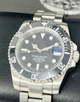 Custom Sub Watch | Stainless Steel | Sapphire Crystal | Ceramic Bezel Mod | Black Watch Mod | NH35 Automatic Movement