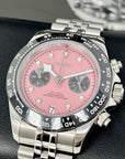 Chrono Black Bay Pink Watch on Jub Bracelet | Luxury Chronograph | Mecaquartz Movement | VK63
