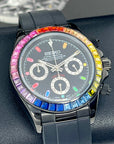 Rainbow Daytona - Luxury Chronograph | Black | Mecaquartz | VK63 Quartz | Daytona | Cosmograph