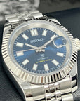 Royal Blue Datejust 40mm | Fluted Bezel | Jub | NH35 | Watch Mod | DJ40 | Glow in the Dark | Fluted Bezel | Blue Dial | Date just