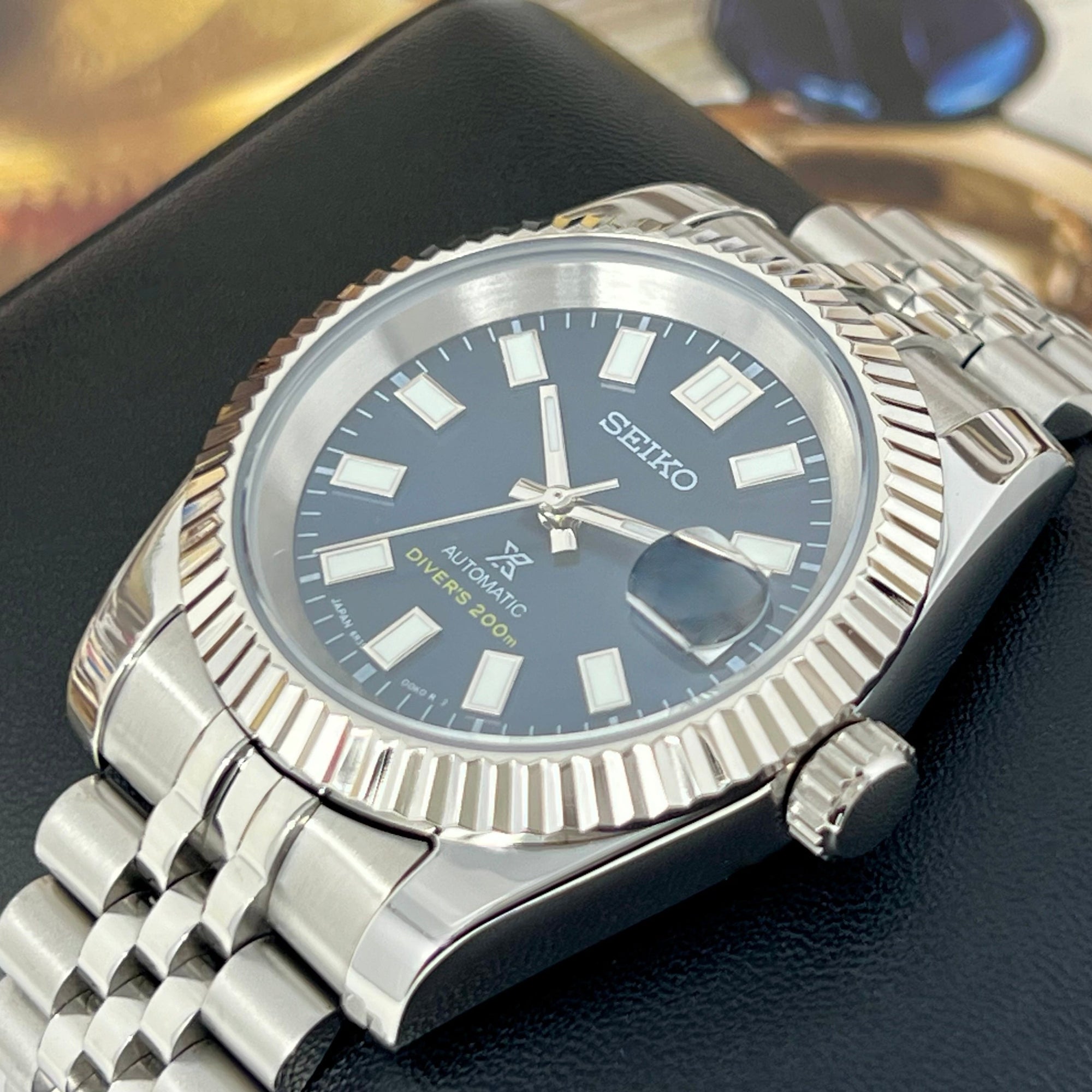 Royal Blue Datejust 40mm | Fluted Bezel | Jub | NH35 | Watch Mod | DJ40 | Glow in the Dark | Fluted Bezel | Blue Dial | Date just