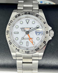 Custom Exp II Watch | White or Silver | 4 Hand GMT | 41mm, Stainless Steel Sports Watch, White Dial, NH34 Automatic Movement