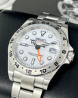 Custom Exp II Watch | White or Silver | 4 Hand GMT | 41mm, Stainless Steel Sports Watch, White Dial, NH34 Automatic Movement