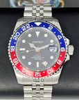 Custom Pepsi - 4 Hand GMT - Blue and Red - with NH34 movement - 41mm - Dual Two Timezone - Automatic Custom Watch - Watch Mod