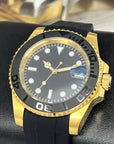 Custom Gold Yacht - Clean Dial - Gold and Black Custom Built | Dive Watch | Yachting | Yellow Gold | Mod | Custom Mod | Watch Mod | Diver