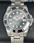 Custom Black Sub Watch | Stainless Steel | Sapphire Crystal | Ceramic Bezel | Black Watch Mod | NH35 Automatic Movement
