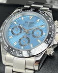Custom Daytona 40mm - Rare Sky Blue | Stainless Steel | Mecaquartz Watch | Quartz Watch | Seikotona | Seikitona | Seiktona | John Mayer
