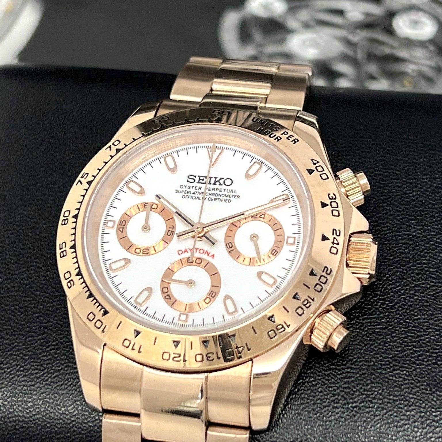 Rose Gold Daytona - Luxury Chronograph | Chrono | Mecaquartz | Mens | Sport Watch | VK63 Quartz | Daytona | Cosmograph