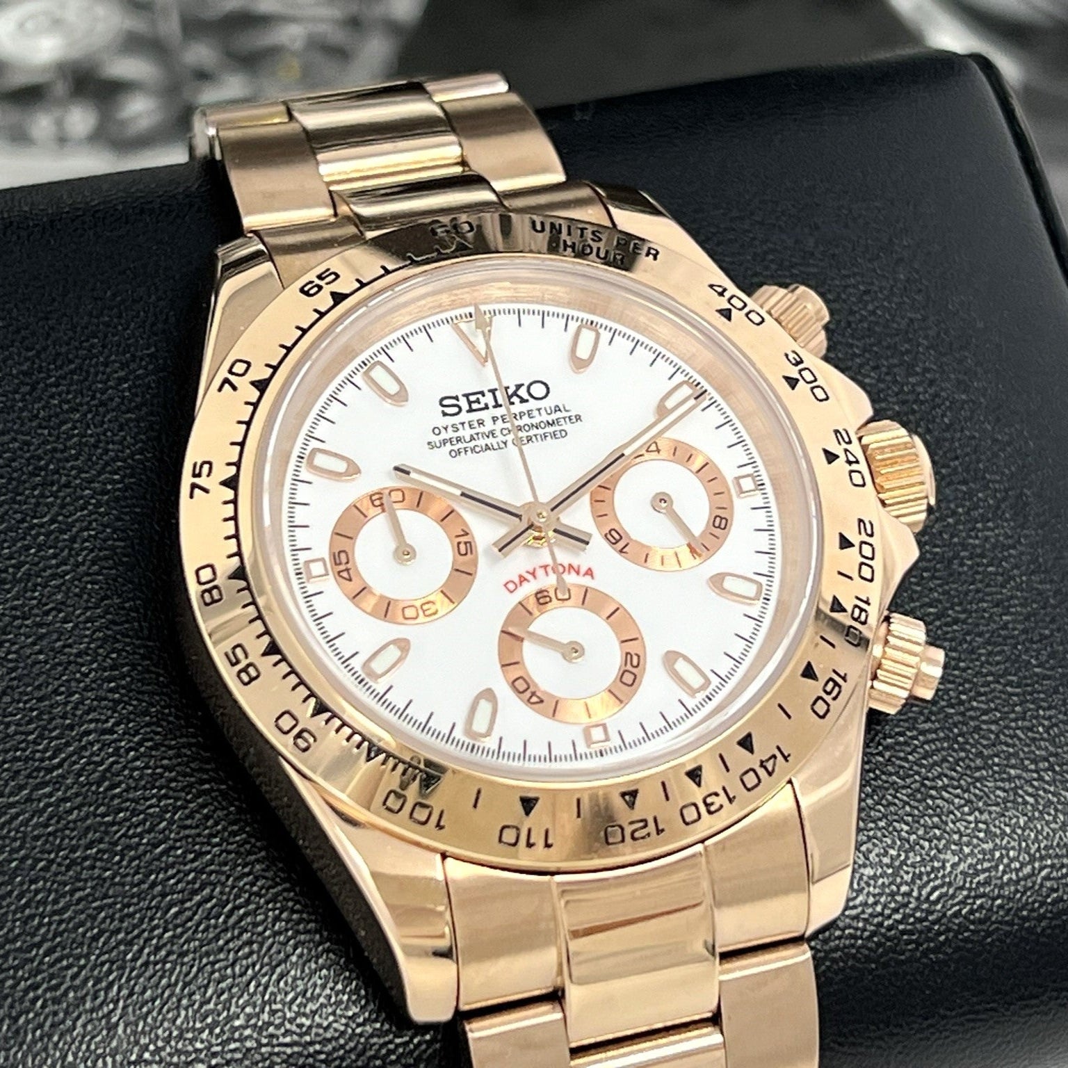 Rose Gold Daytona - Luxury Chronograph | Chrono | Mecaquartz | Mens | Sport Watch | VK63 Quartz | Daytona | Cosmograph