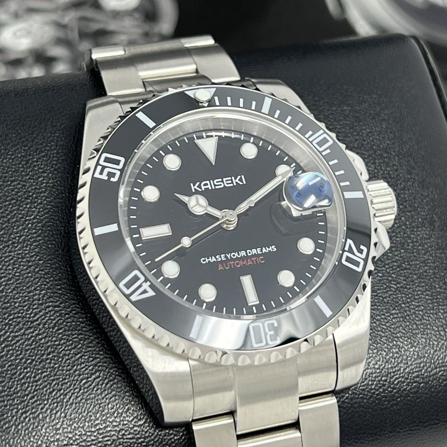 Elite Edition - Kaiseki Luxury Sub Wristwatch | Sapphire, Oyst Bracelet, Ceramic, Mod, Watch Mod, NH35 Automatic 41mm