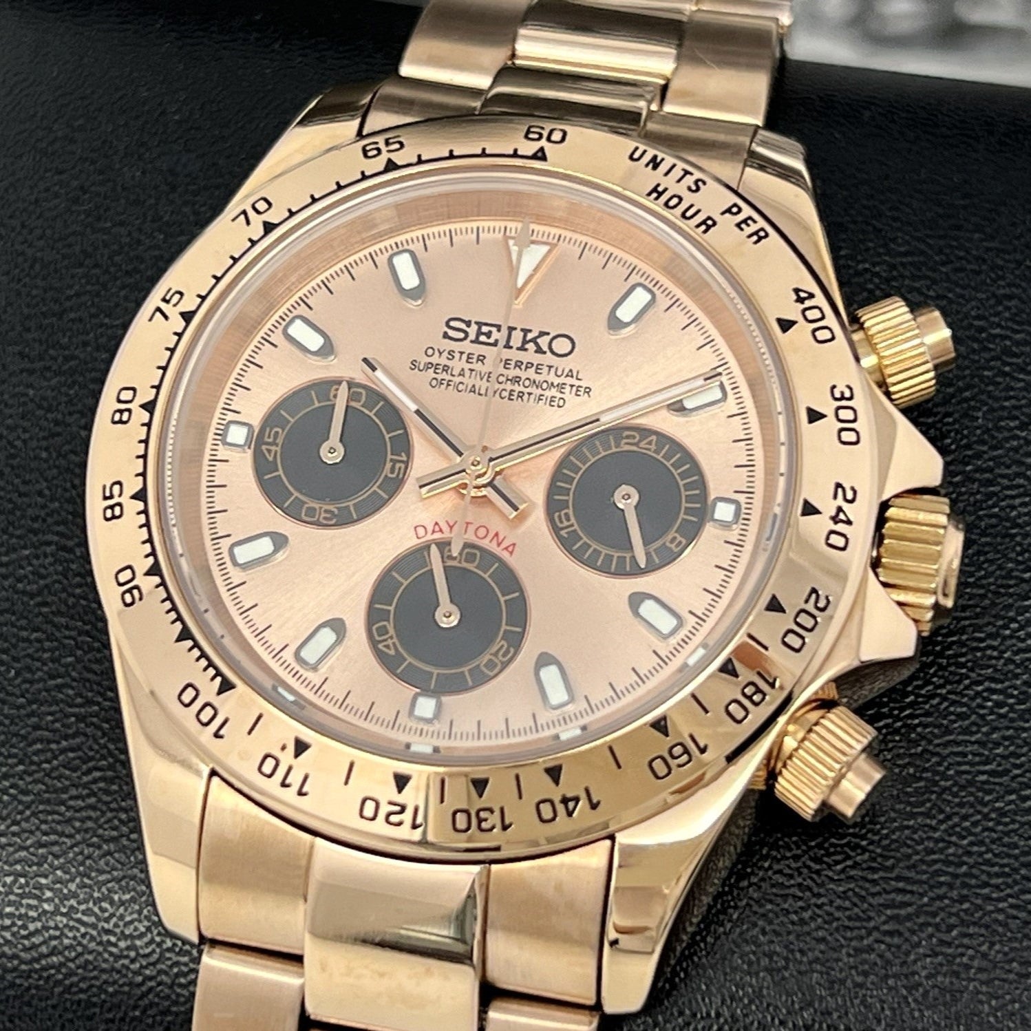 Rose Gold Daytona - Luxury Chronograph | Chrono | Mecaquartz | Mens | Sport Watch | VK63 Quartz | Daytona | Cosmograph