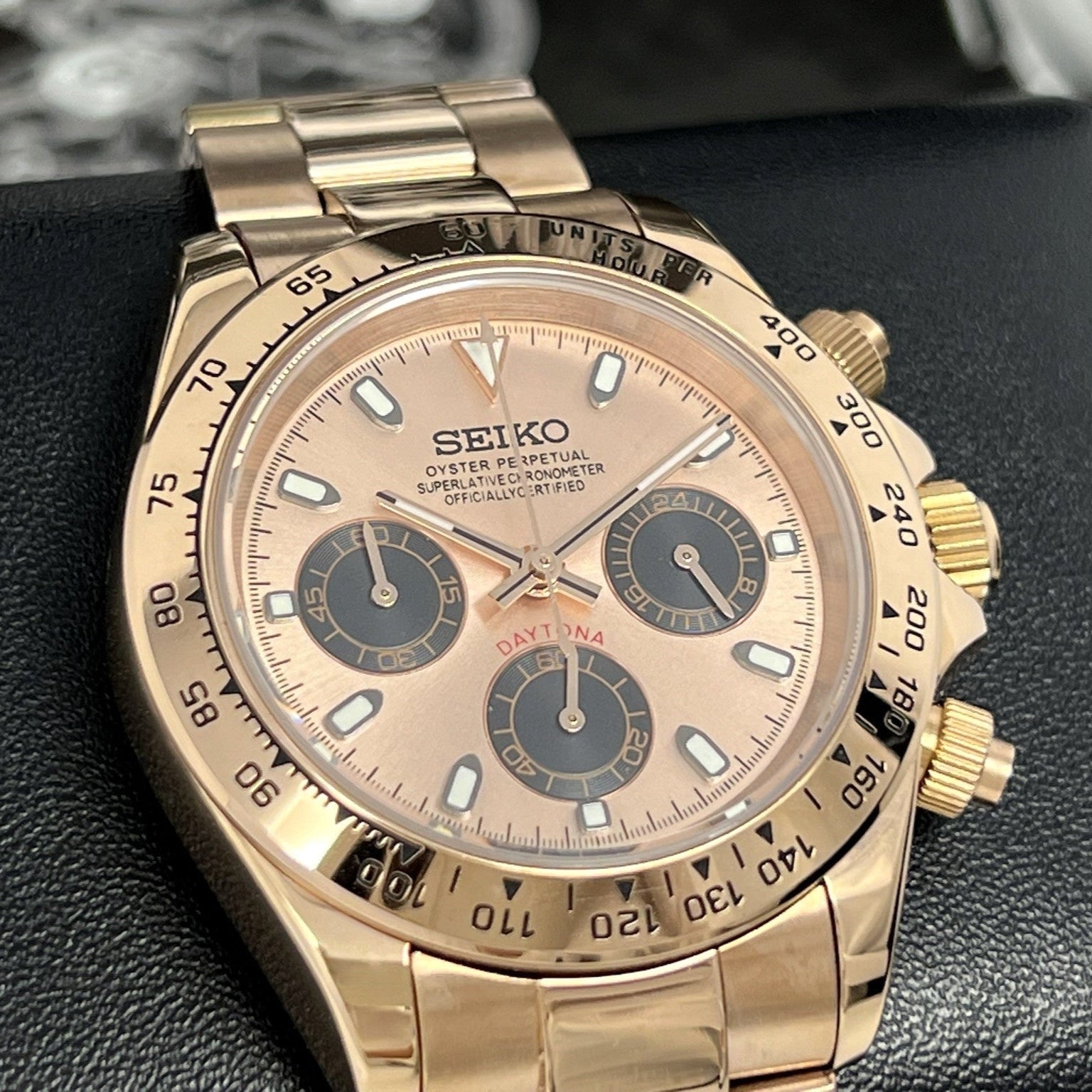Rose Gold Daytona - Luxury Chronograph | Chrono | Mecaquartz | Mens | Sport Watch | VK63 Quartz | Daytona | Cosmograph
