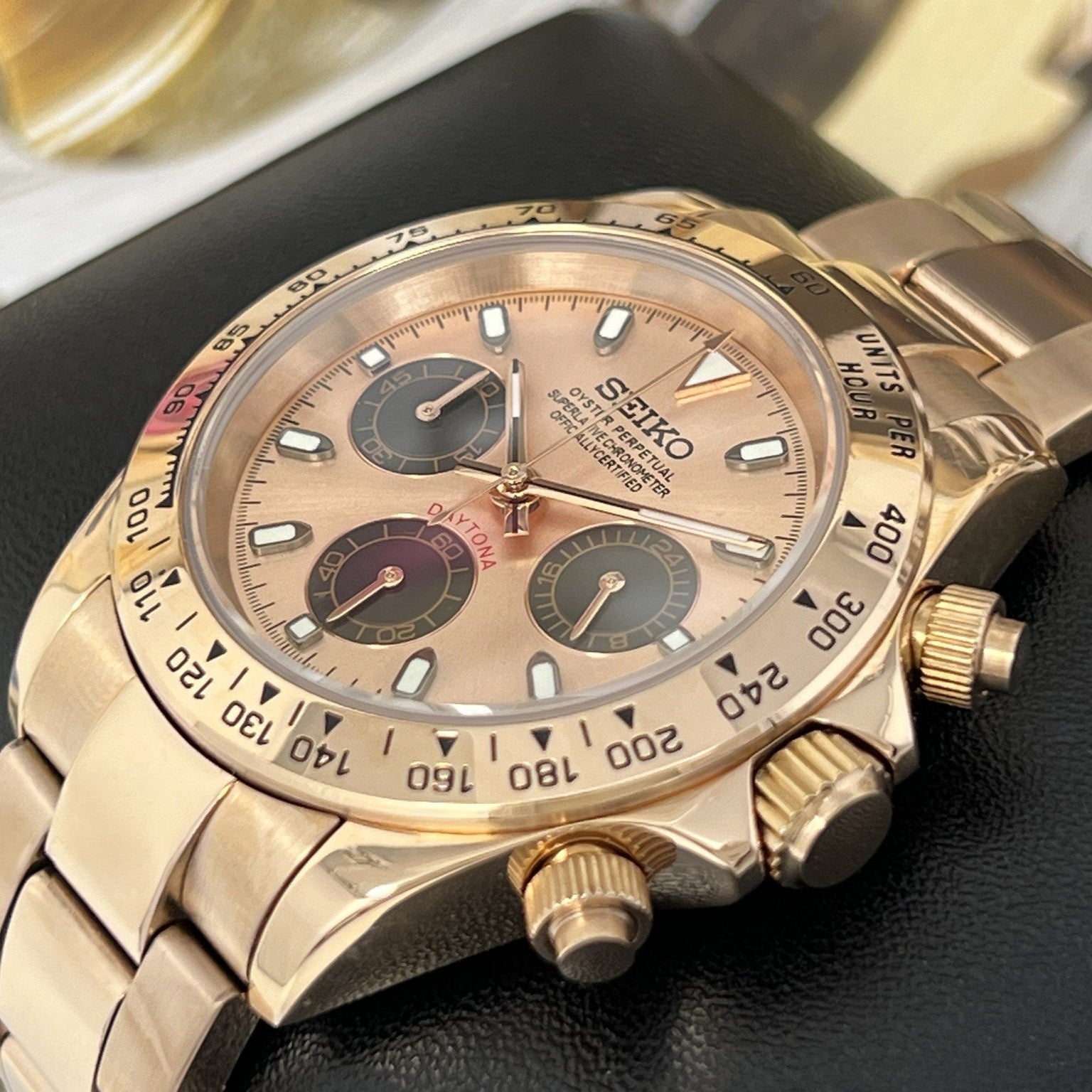 Rose Gold Daytona - Luxury Chronograph | Chrono | Mecaquartz | Mens | Sport Watch | VK63 Quartz | Daytona | Cosmograph