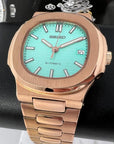 Seikonaut Rare Aqua Blue | Rose Gold | Embossed Dial | Automatic NH35 Movement