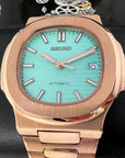 Seikonaut Rare Aqua Blue | Rose Gold | Embossed Dial | Automatic NH35 Movement