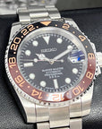 Custom Rootbeer Steel GMT Watch | Stainless Steel Sport Watch | Custom Sub | 20mm Oyst Bracelet | Perpetual Date | Sub | 41mm
