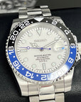 Polar White Batman - Stainless Steel Sport Watch - Custom Sapphire Crystal and NH35 Movement