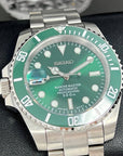 Hulk Sub - Left Handed Edition - Sunburst Green Bezel Lefty Edition | Green | Riddler | Destro | South Paw | Oyst Automatic NH35 | Men