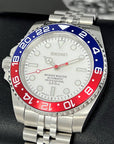 Polar White Pepsi GMT - Left Hand Edition | Master II | Riddler | Perpetual | Destro | South Paw | Jub Bracelet