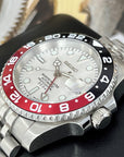Custom White Coke Mod | 4 Hand GMT Watch - Black and Red | NH34 movement | 41mm | Dual Two Timezone | Automatic Custom Watch | Custom Watch Mod