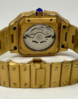 Custom Gold Santos Mod | Stainless Steel Watch | 38mm | Classic White Dial | Automatic Watch | NH35 Movement