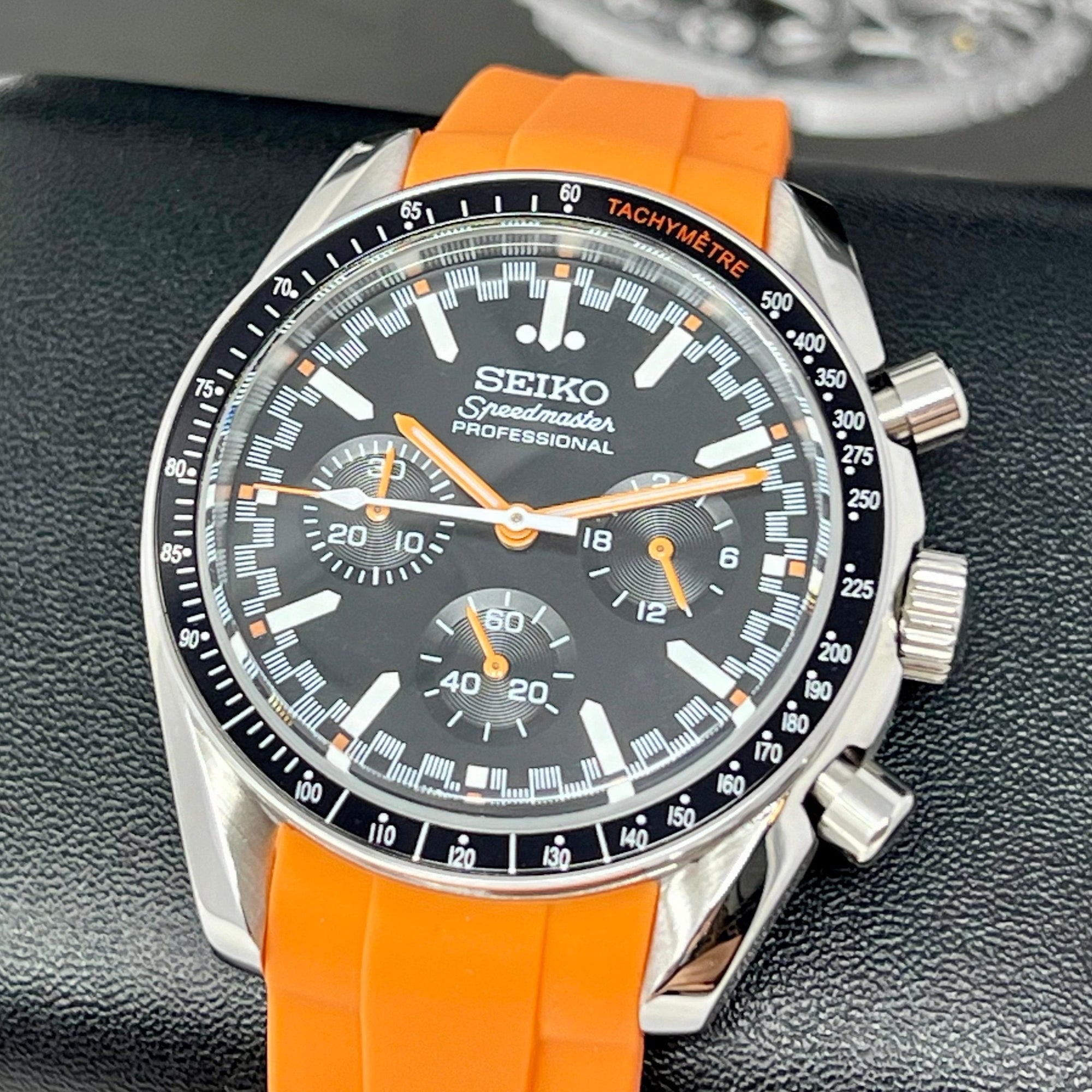 Custom Speedy Orange | Chronograph | Mod | Watch Mod | Custom Watch | Diver | Dive Watch | Men's Watch | Speedy