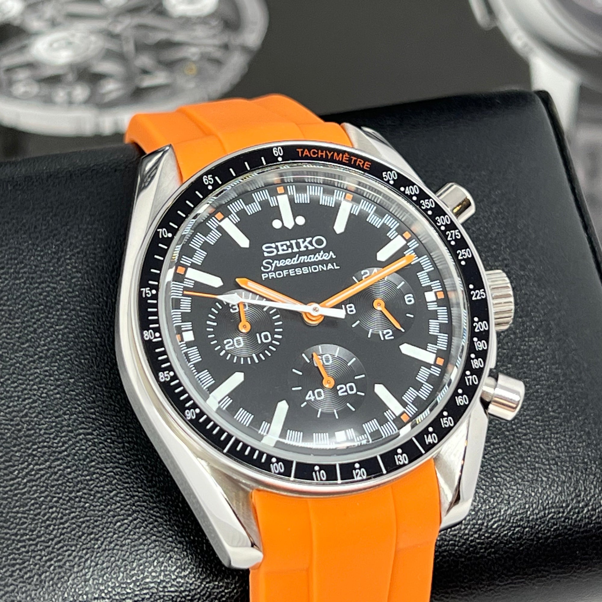Custom Speedy Orange | Chronograph | Mod | Watch Mod | Custom Watch | Diver | Dive Watch | Men's Watch | Speedy