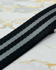 NATO Watch Strap | 20mm Lug Width | Silky Smooth Nylon | Black and Grey