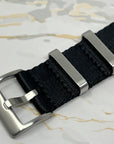 NATO Watch Strap | 20mm Lug Width | Silky Smooth Nylon | Black and Grey