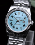 Wimbledon Ice Blue Dial with Silver Band