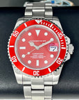 Custom Red Sub Watch | "Iron Man" | Sapphire Crystal | Red Bezel | Red Dial Watch Mod | NH35 Automatic