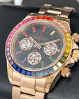Seiktona Rose Gold Rainbow Chronograph