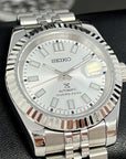 Silver Datejust 40mm | Fluted Bezel | Jub | NH35 Automatic | Watch Mod | DJ40 | Fluted Bezel | Silver White Dial | Date Just