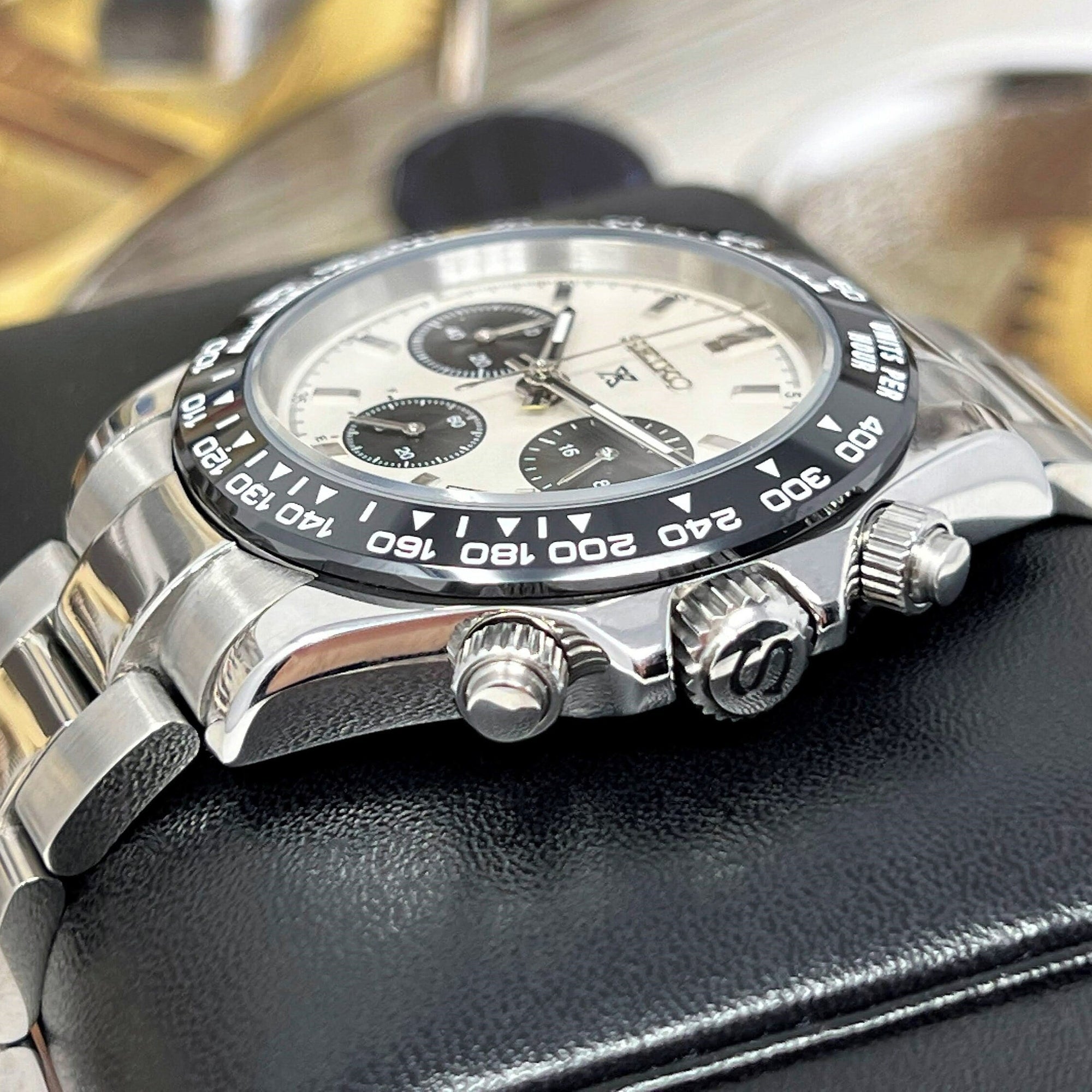 Daytona Modern Date 40mm | Panda Dial | Stainless Steel | Seiktona Seikotona | Chronograph | Chrono | Stopwatch | Steel Sport Watch | VK63
