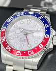 Custom Meteorite GMT Watch | 4 Hand Automatic Movement NH34 | Pepsi | 41mm | Multi Timezone | Custom Watch | Mod | Blue Red White