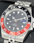 Custom Coke- New 4 Hand GMT Watch - Black and Red - NH34 movement - 41mm - Dual Two Timezone - Automatic Custom Watch - NH35 NH36 - Watch Mod