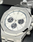 Seikoak Luxury Chronograph Watch | Panda Dial on Stainless Steel | Men's Sport Watch 42mm | Royal | Oak | Waffle Dial | VK63 Wristwatch
