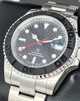 Custom Carbon Fiber Yacht with Red Second Hand | Modern Stainless Steel Sport Watch |