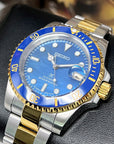 Custom Two Tone Bluesy Ocean Pearl Sub | Diver Watch | Purple | Mod | Watch Mod | Marine Dive Style Watch | Men's Watch | Sub