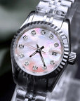 Mop Dial with Silver Band Ladies Watch