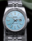 31mm Ladies Ice blue dial Watch with Silver Band