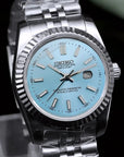 31mm Ladies Ice blue dial Watch with Silver Band