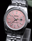 31mm Pink dial with Silver Band