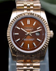 31mm Brown Dial with Rose gold Band